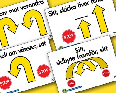 Olika rallylydnadsskyltar