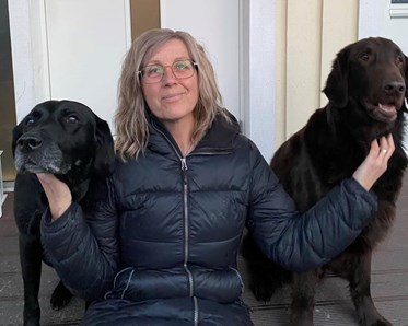 Ordförande Mia och hennes hundar