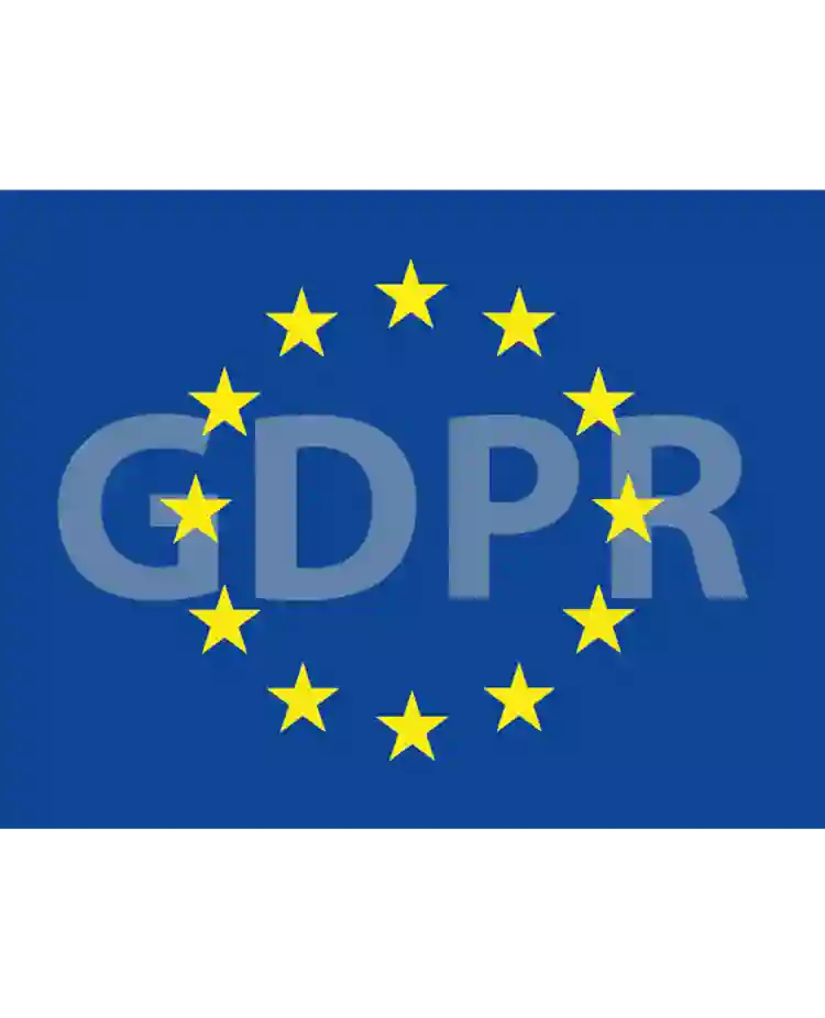 EU symbol GDPR text