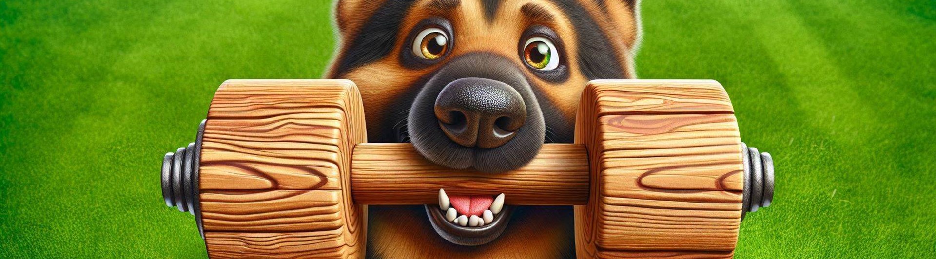 Schäfer som håller en apportbock