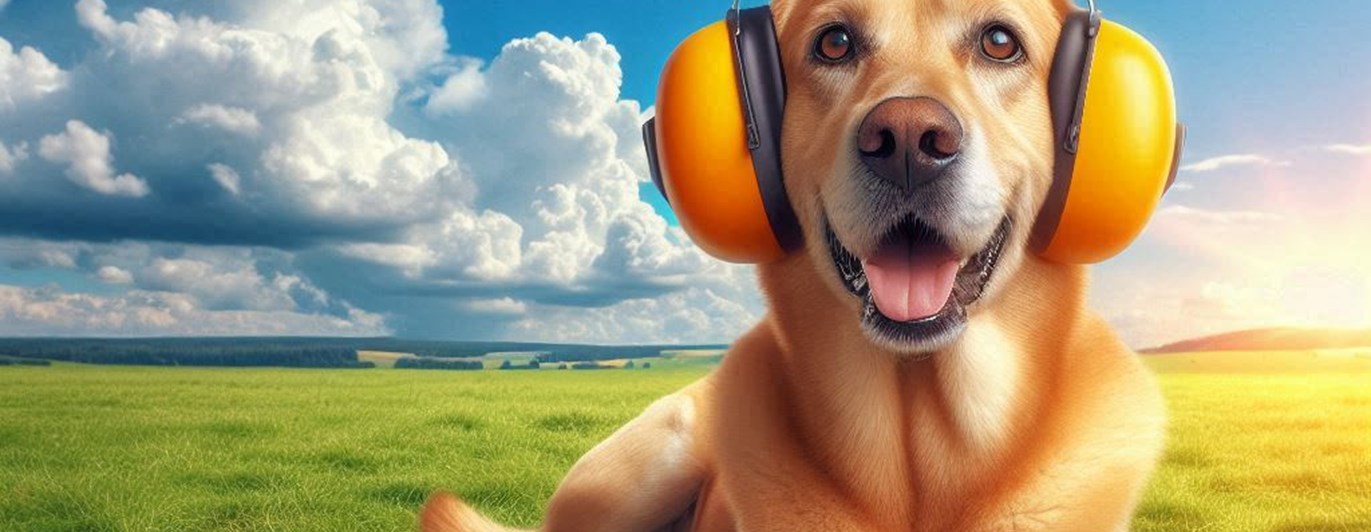 Hund med hörselkåpor
