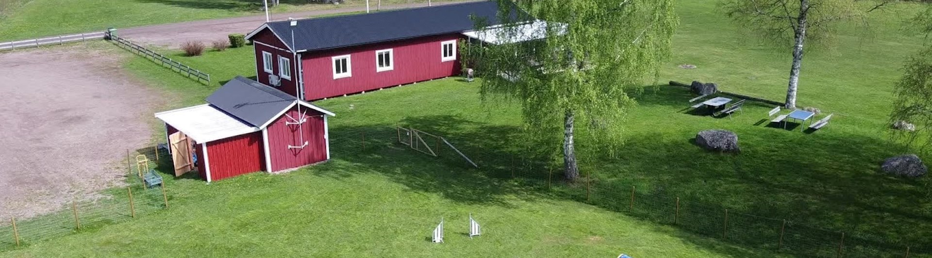 Drönarbild över Töreboda Brukshundklubb