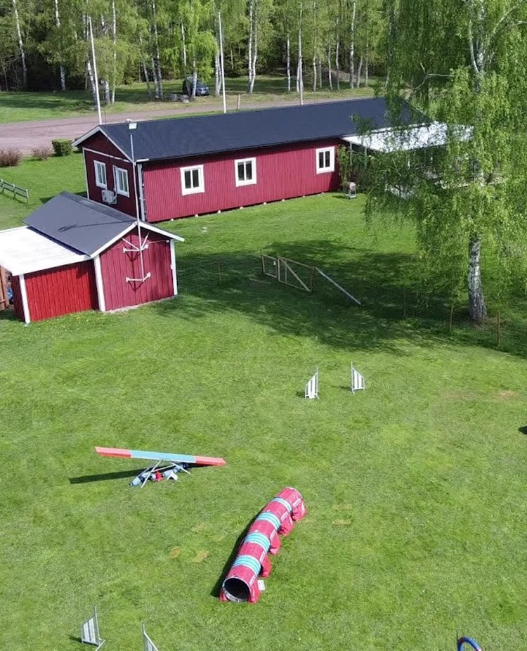 Drönarbild över Töreboda Brukshundklubb