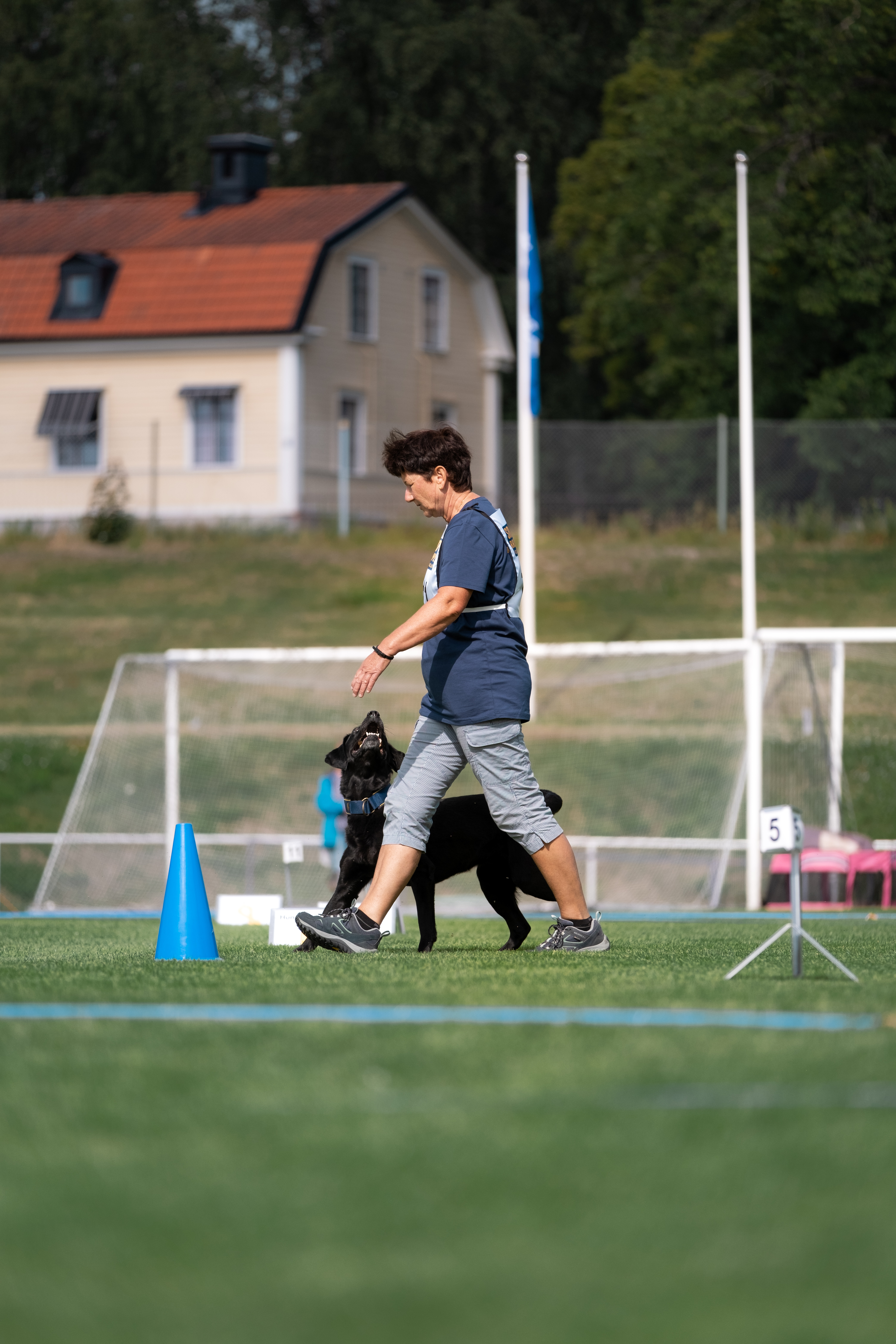 Yvonne med labradoren Gucci var med i SM i rallylydnad