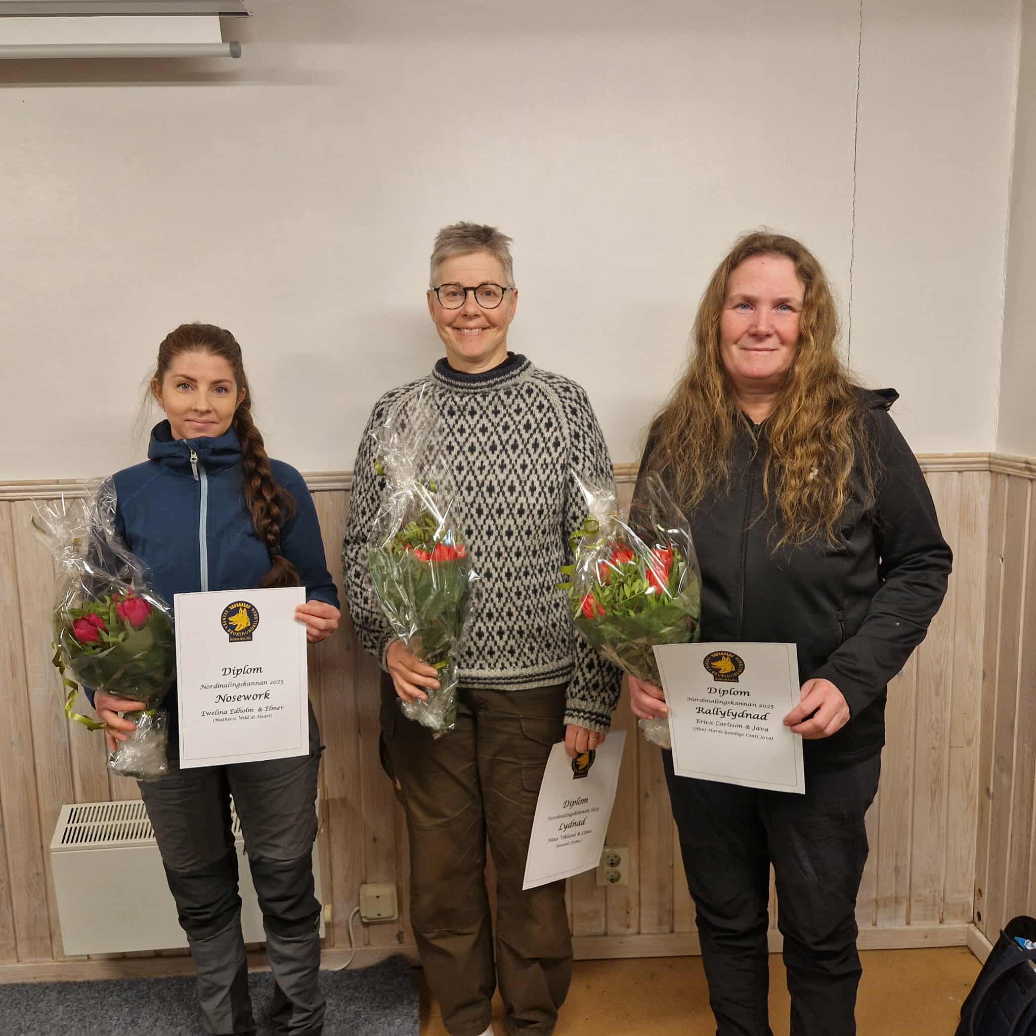 Tre av vinnarna till Nordmalingskannan