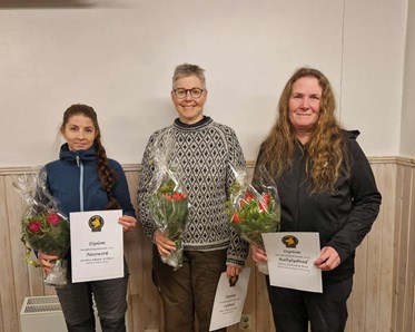 Tre av vinnarna till Nordmalingskannan