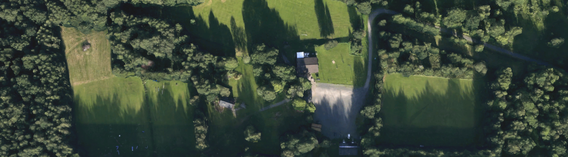 Flygbild över klubbområdet