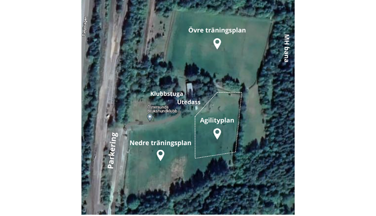 Kartbild över anläggningen