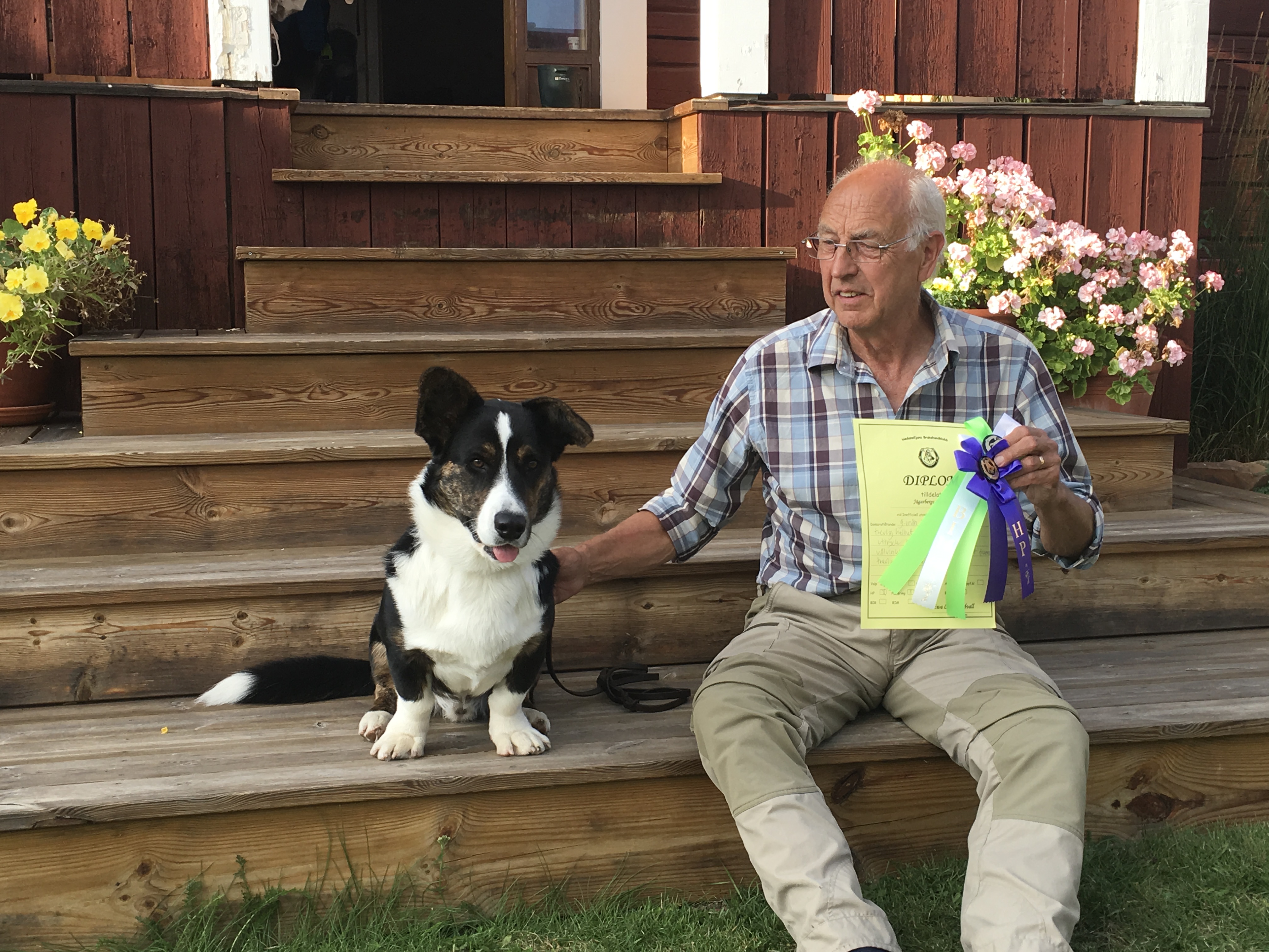 Sören Svensson med Welsh Corgi Cardigan Pricken