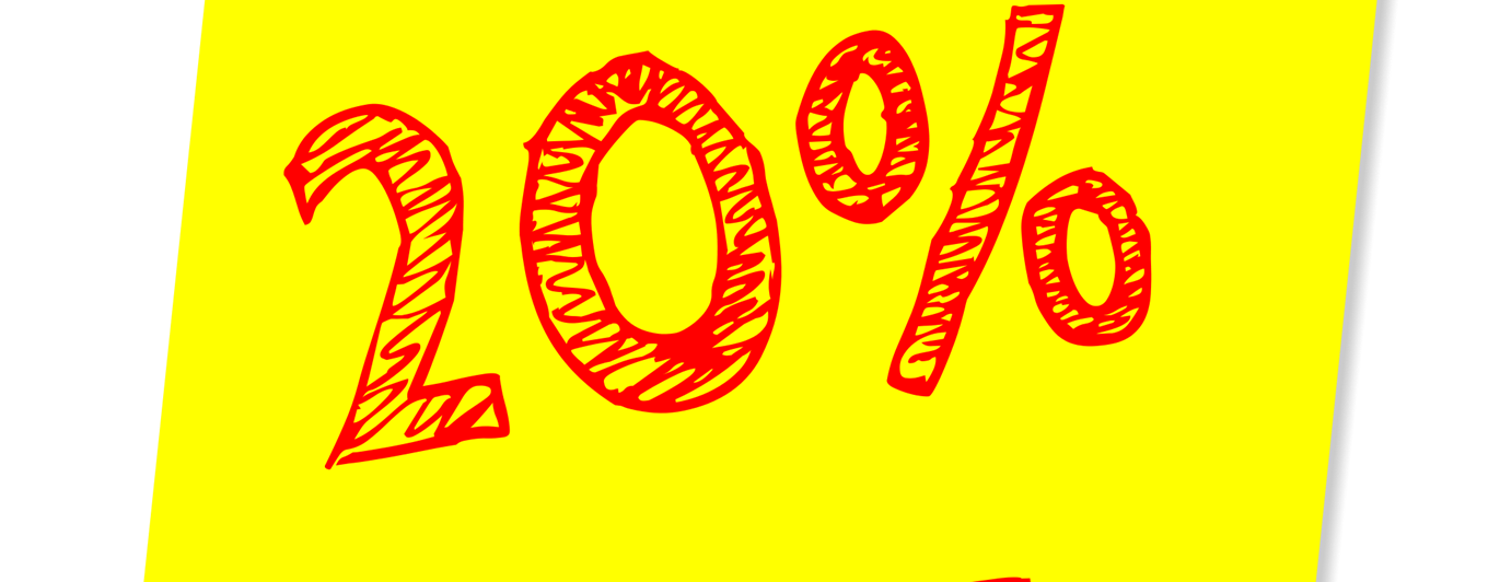 20 % rabatt