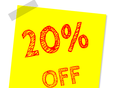 20 % rabatt