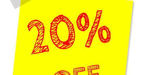 20 % rabatt