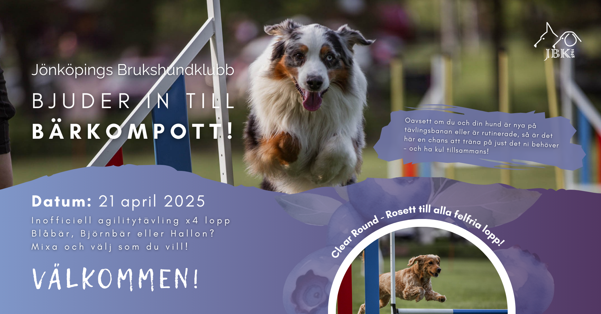 JBK Inbjudan Blåbärstävling 21 April 2025 