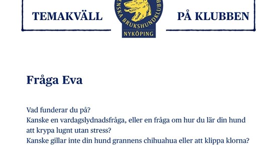 Temakväll - Fråga Eva