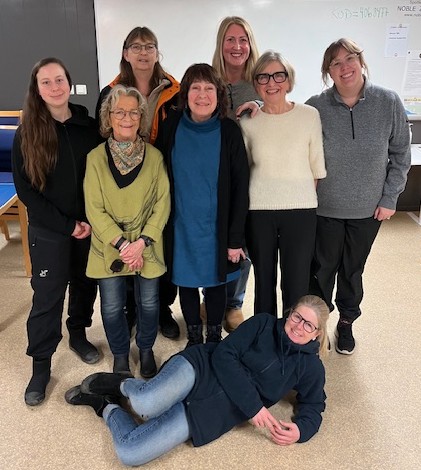 TBK:s styrelse 2026. På bilden saknas kassör Britt-Marie Lihuvud