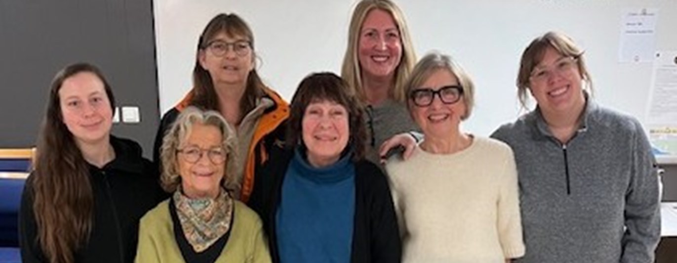 TBK:s styrelse 2026. På bilden saknas kassör Britt-Marie Lihuvud