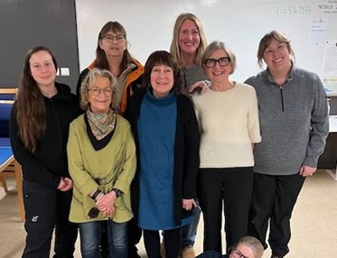 TBK:s styrelse 2026. På bilden saknas kassör Britt-Marie Lihuvud