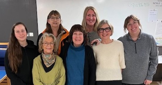 TBK:s styrelse 2026. På bilden saknas kassör Britt-Marie Lihuvud