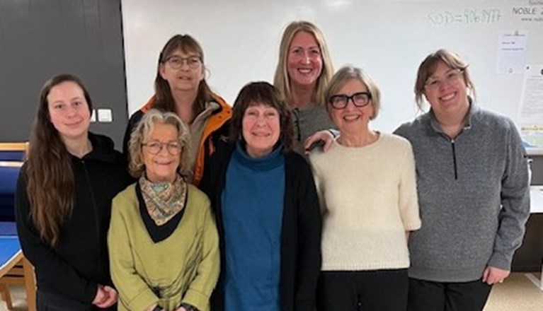 TBK:s styrelse 2026. På bilden saknas kassör Britt-Marie Lihuvud