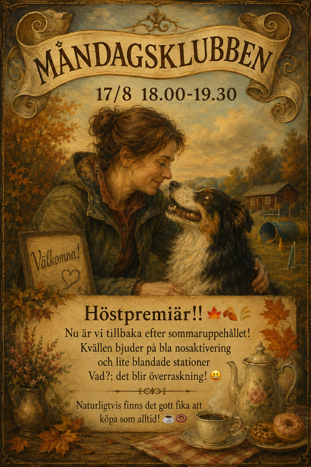 Reklam för Måndagsklubben höstpremiär 2026