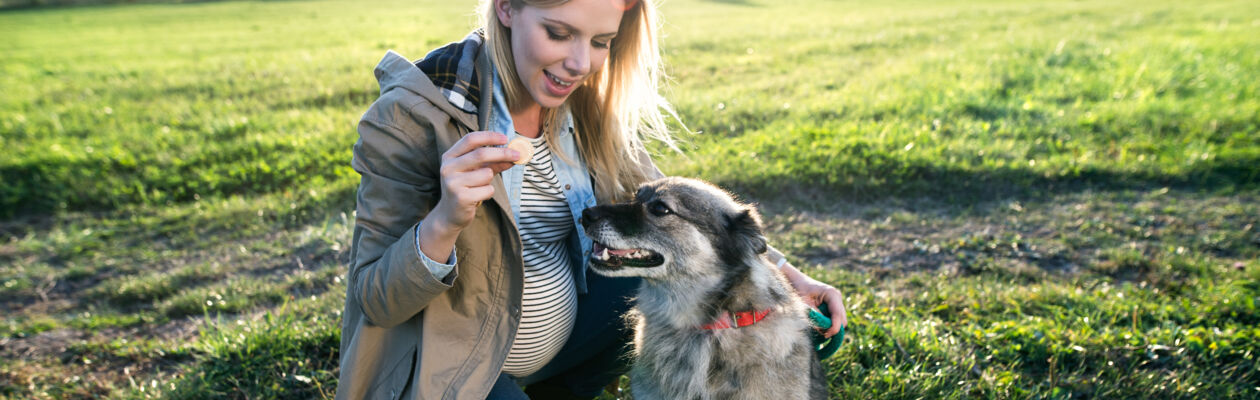 Kvinna med hund