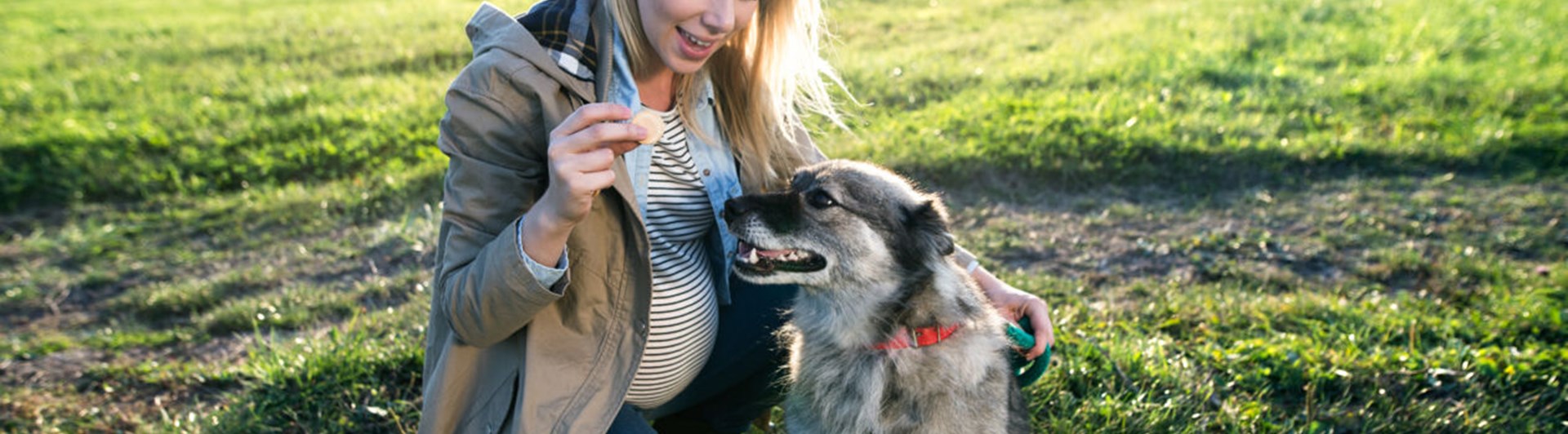 Kvinna med hund