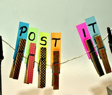 Text med Post It