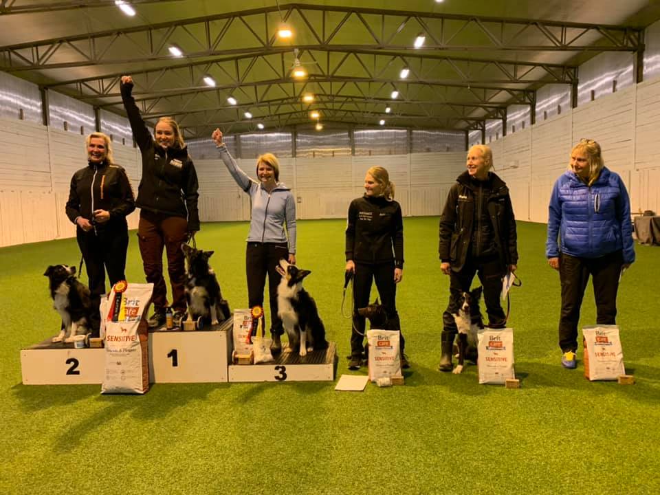 Prispall efter rankingtävling i lydnad