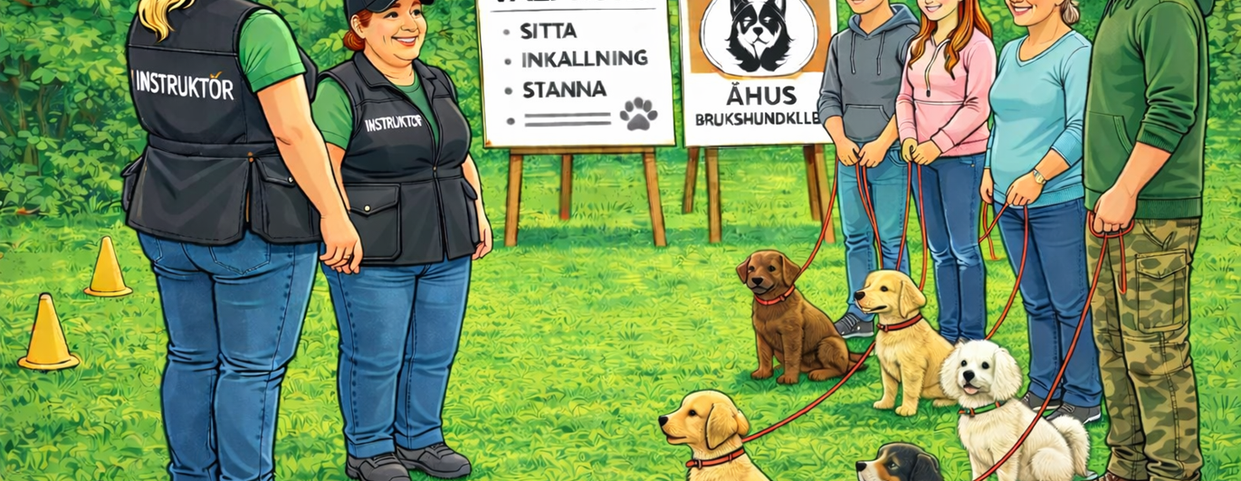 Bild på två instruktörer som håller i en kurs