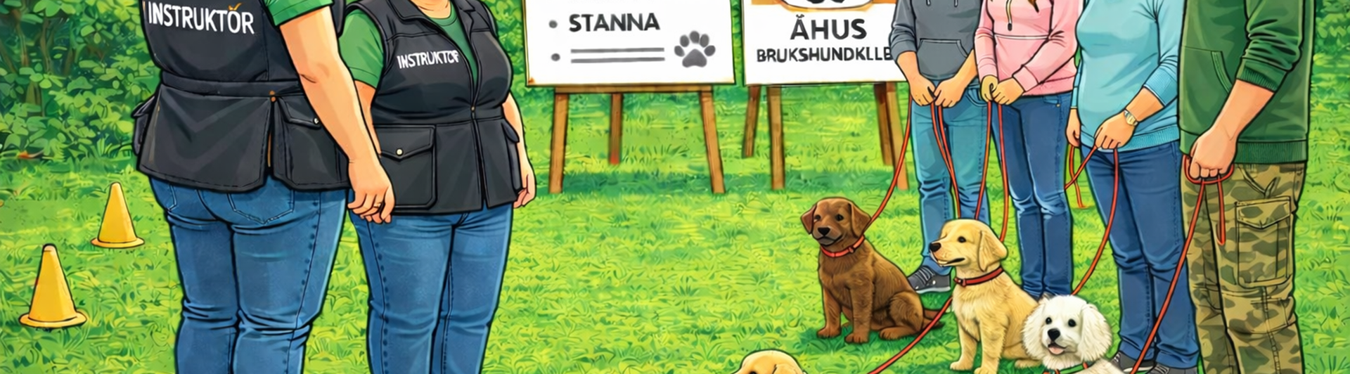 Bild på två instruktörer som håller i en kurs