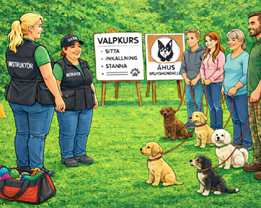 Bild på två instruktörer som håller i en kurs