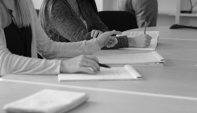 Bild som visar deltagare i möte.