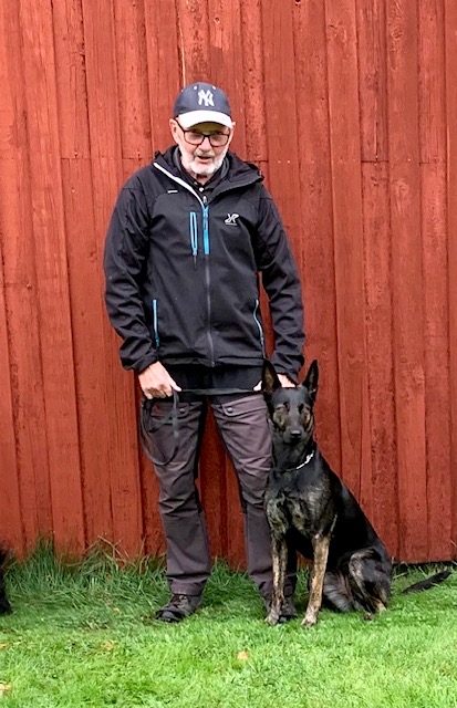 Ulf Jernestål med Brindle Brinna.