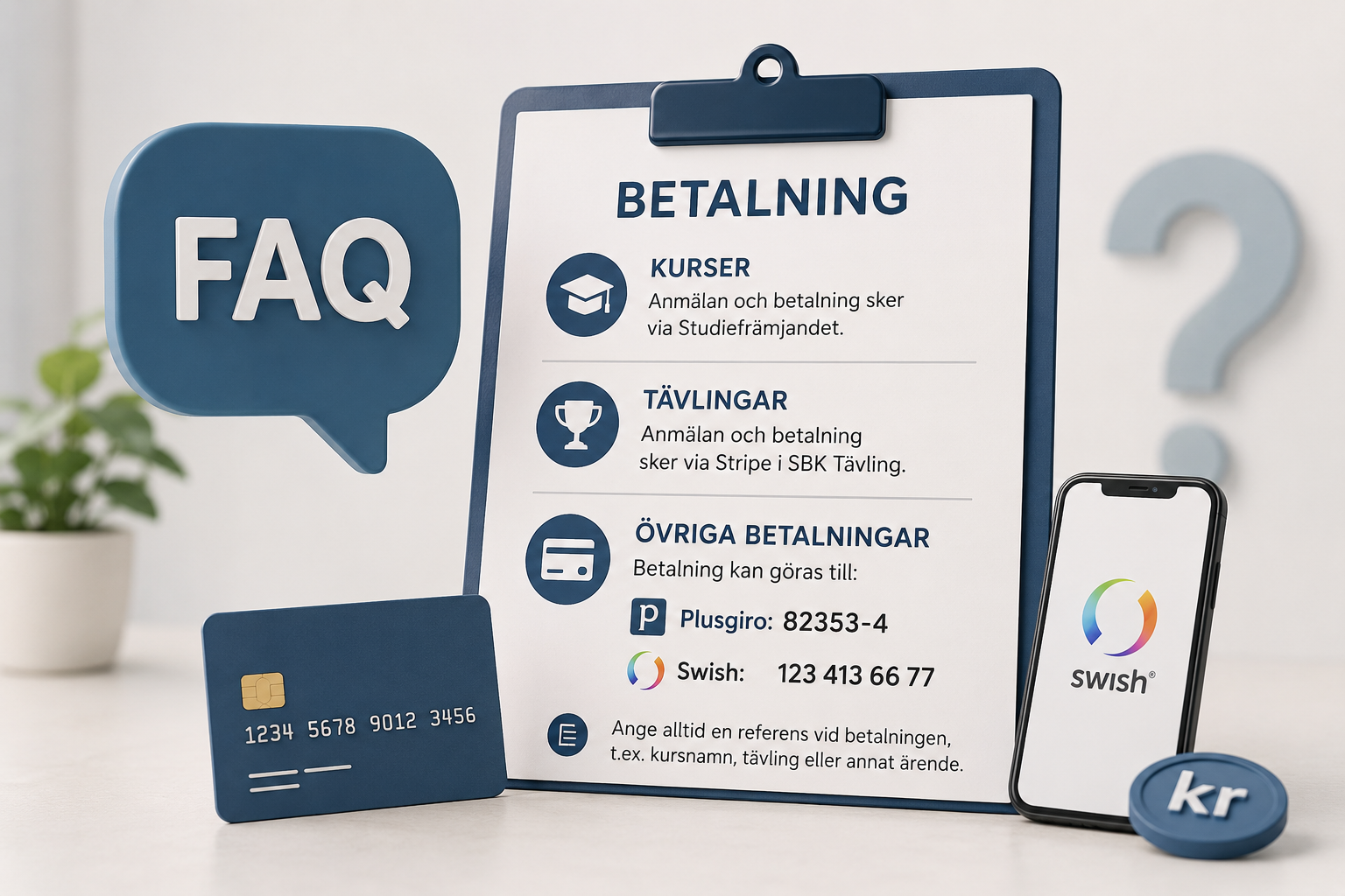 Betalningsinfo och FAQ