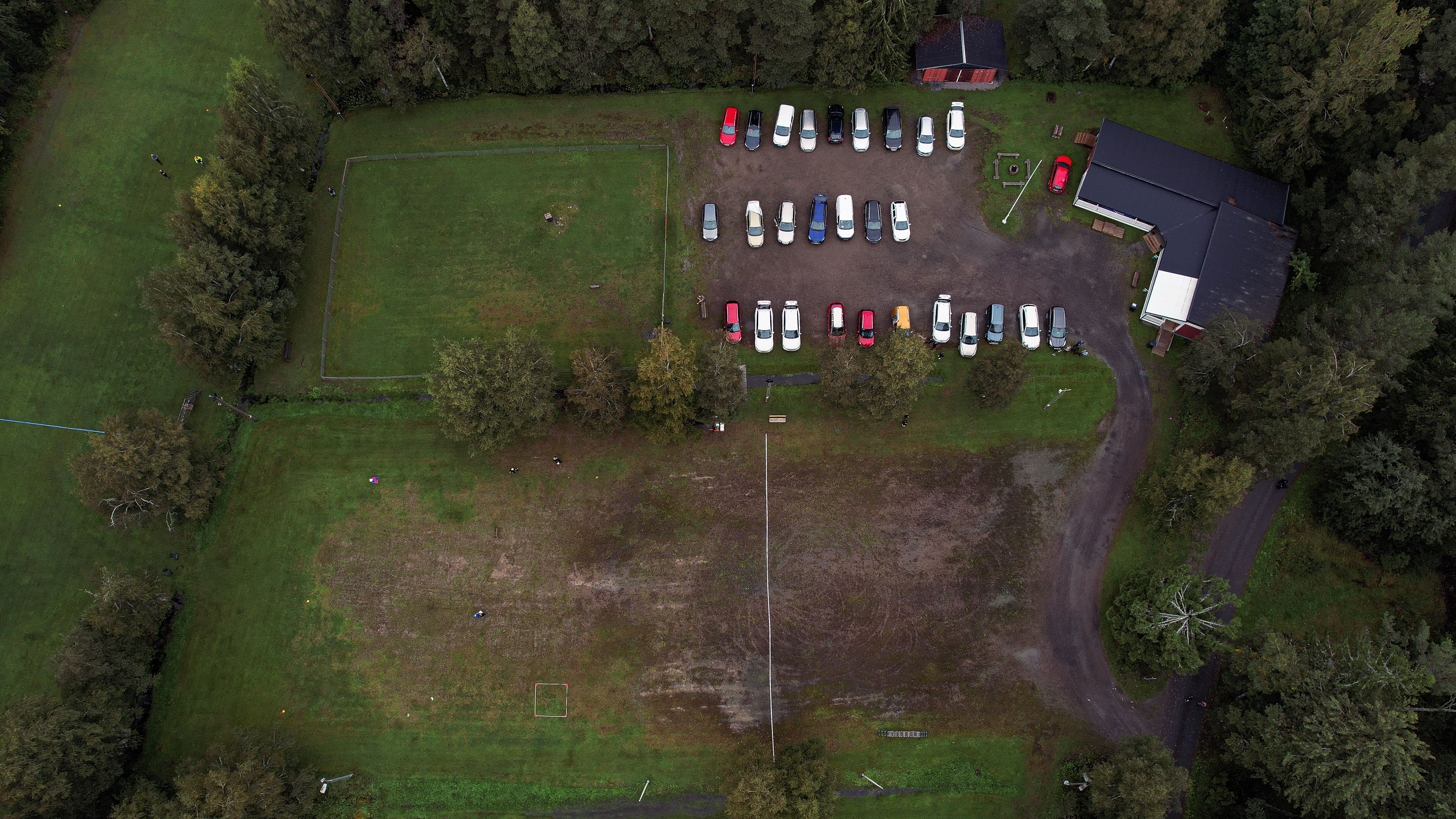 Drönarbild över klubben