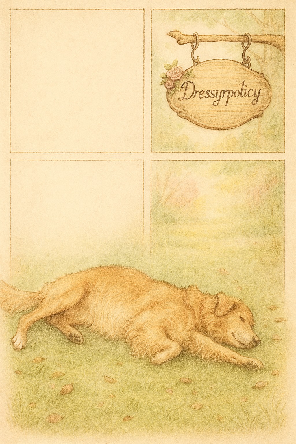 Skylt med dressyrpolicy