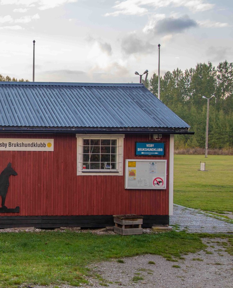 Stugan skylt och bakvägg