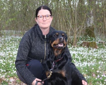 Linda B med Rottweiler