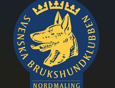 logotyp NOrdmalings brukshundklubb, hundhuvud