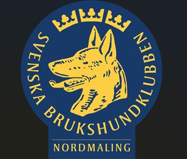 logotyp NOrdmalings brukshundklubb, hundhuvud