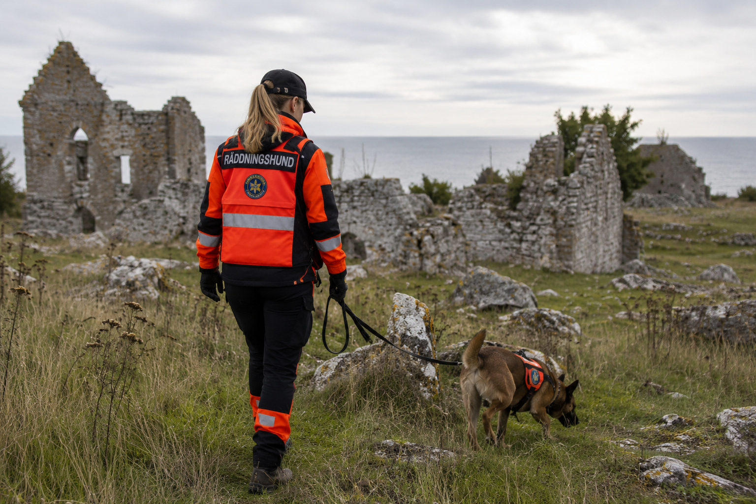 Räddningshund på Gotland