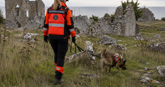 Räddningshund på Gotland