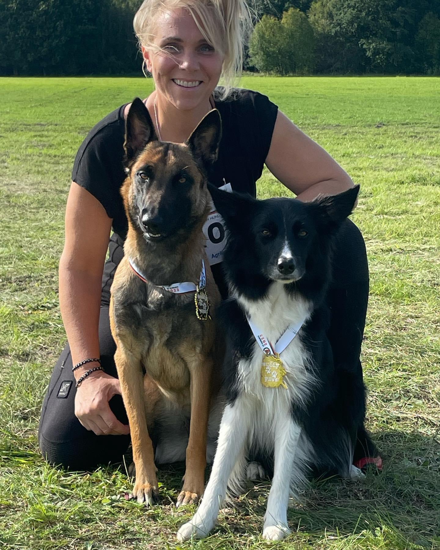 Therese Palm med hundar