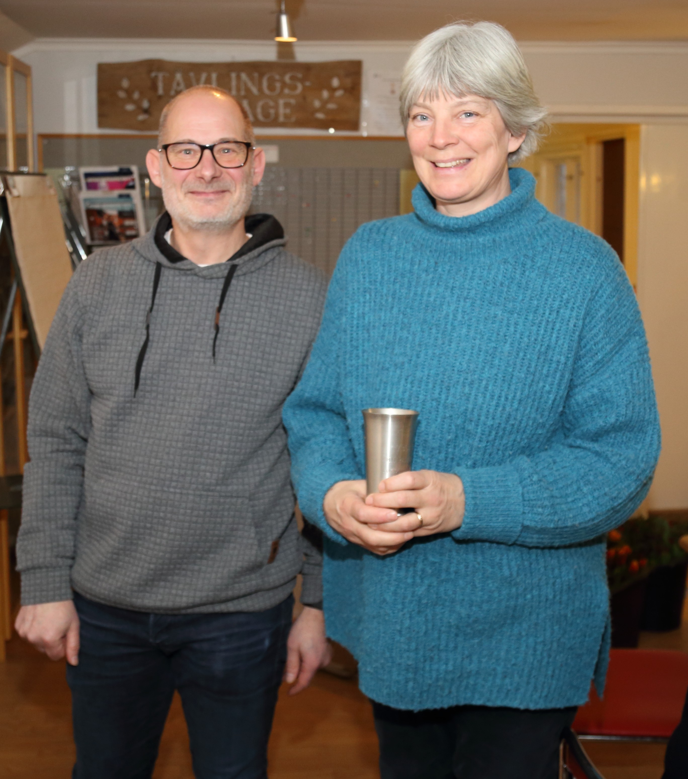 Klubbmästare Rallylydnad Fortsättningsklass 2024 Jeanette Ljunggren och Lukas