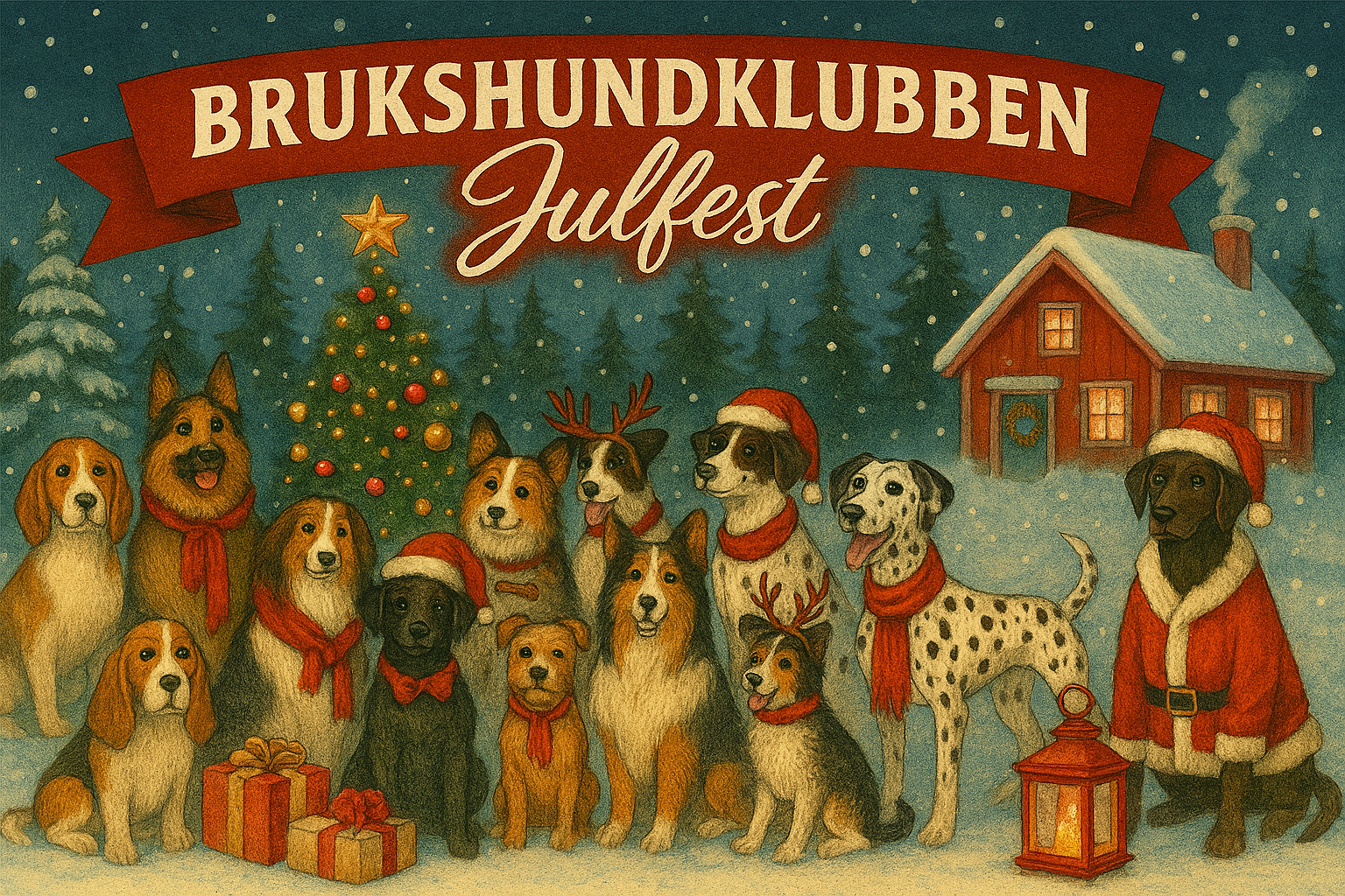 AI-genererad bild för julfest 