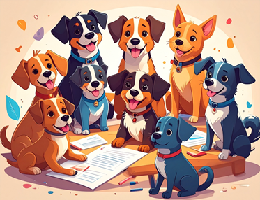 Hundar som löser quiz