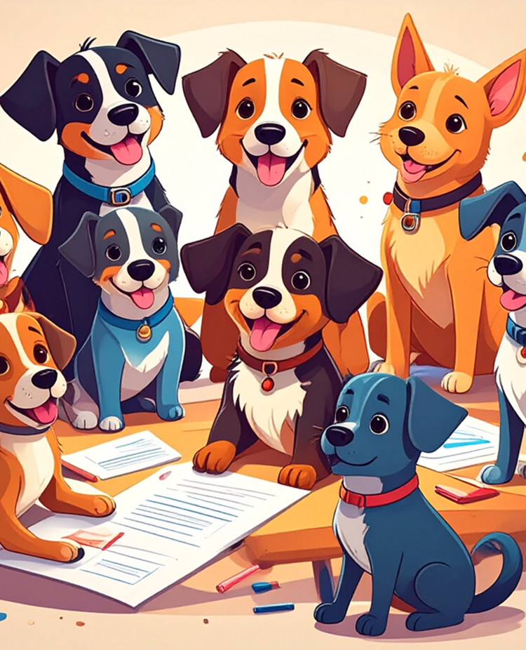 Hundar som löser quiz